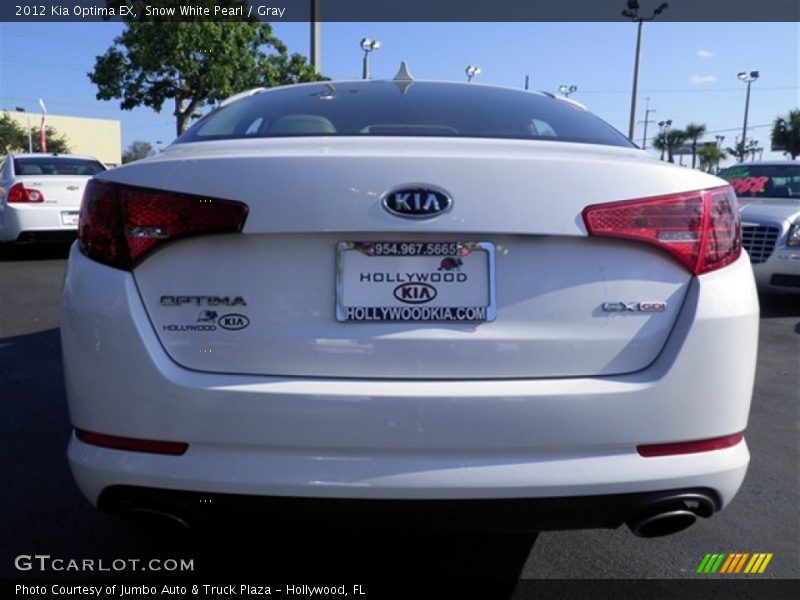 Snow White Pearl / Gray 2012 Kia Optima EX