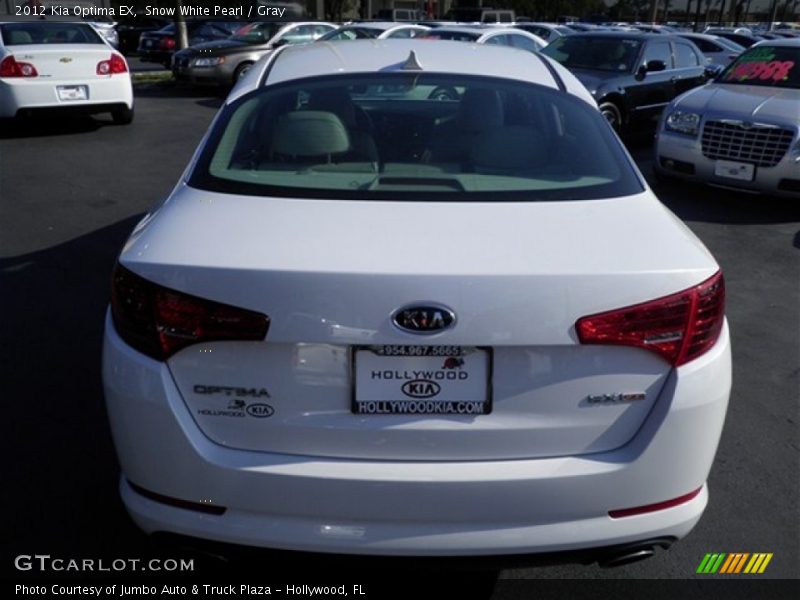 Snow White Pearl / Gray 2012 Kia Optima EX