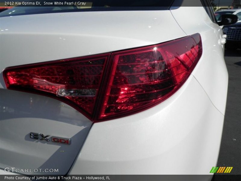 Snow White Pearl / Gray 2012 Kia Optima EX