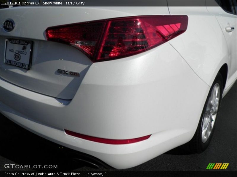 Snow White Pearl / Gray 2012 Kia Optima EX