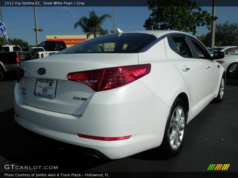 Snow White Pearl / Gray 2012 Kia Optima EX