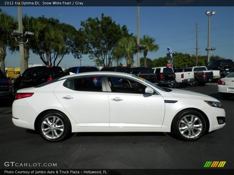 Snow White Pearl / Gray 2012 Kia Optima EX