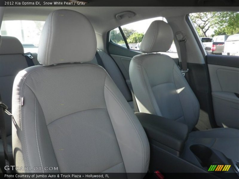 Snow White Pearl / Gray 2012 Kia Optima EX