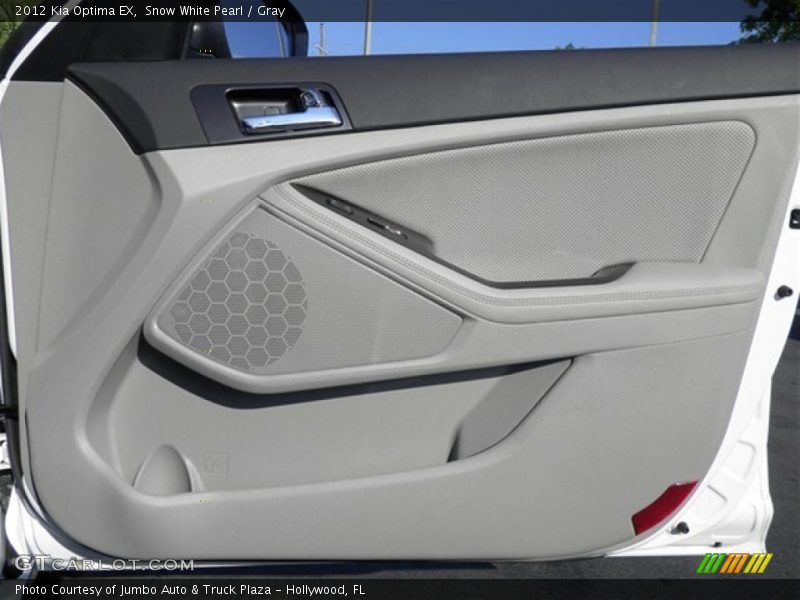 Snow White Pearl / Gray 2012 Kia Optima EX