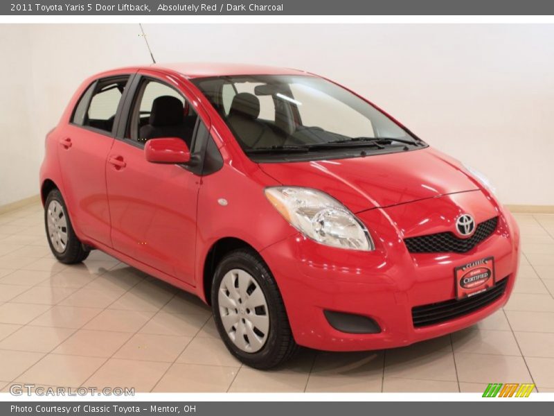 Absolutely Red / Dark Charcoal 2011 Toyota Yaris 5 Door Liftback