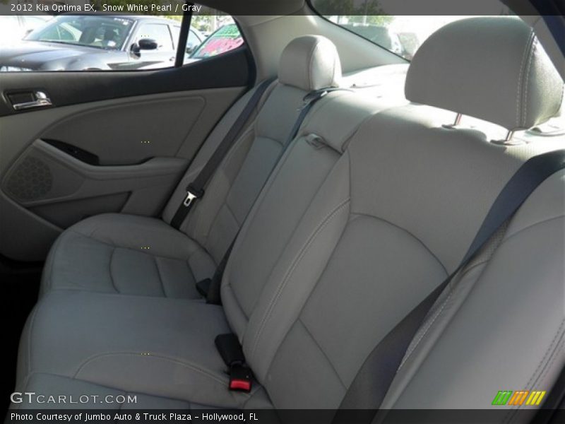 Snow White Pearl / Gray 2012 Kia Optima EX