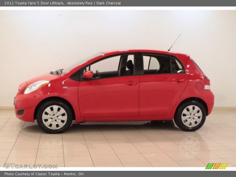 Absolutely Red / Dark Charcoal 2011 Toyota Yaris 5 Door Liftback