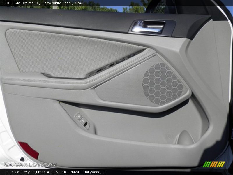 Snow White Pearl / Gray 2012 Kia Optima EX