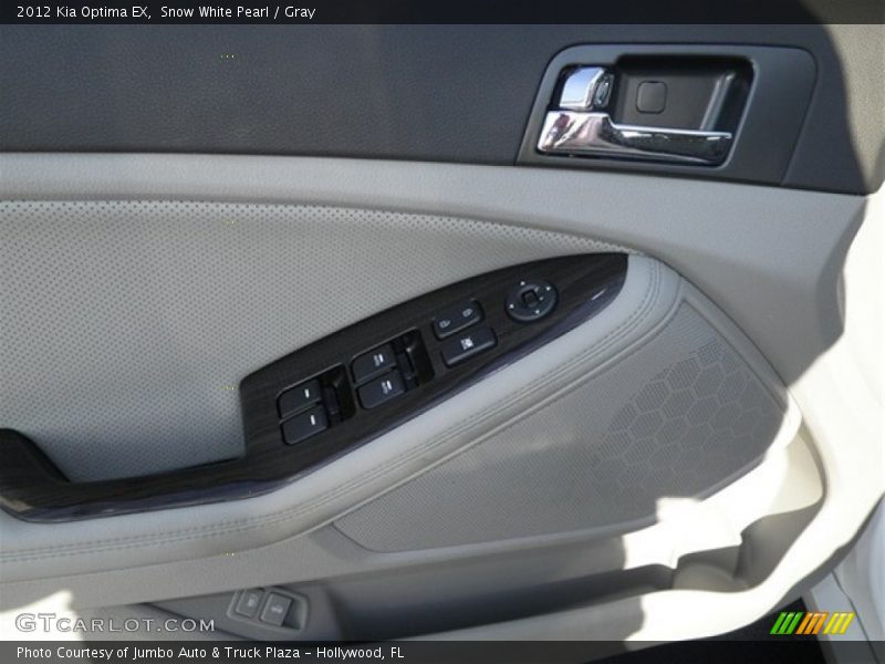 Snow White Pearl / Gray 2012 Kia Optima EX