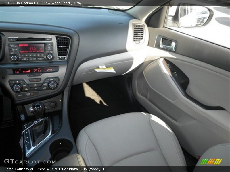 Snow White Pearl / Gray 2012 Kia Optima EX