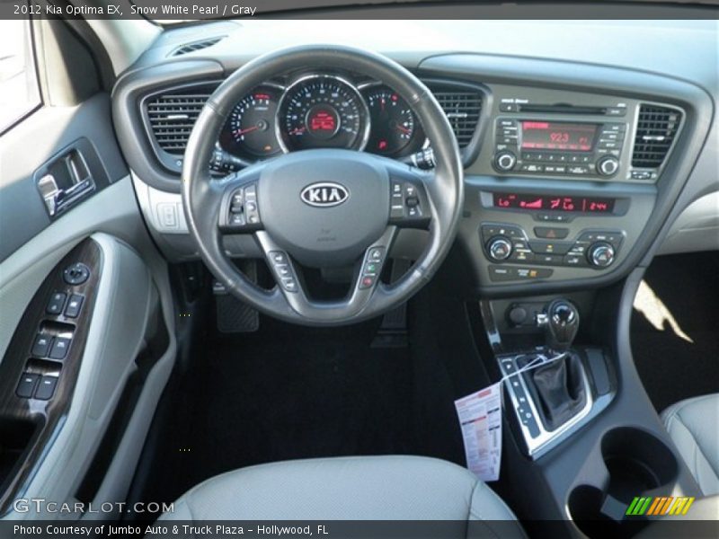 Snow White Pearl / Gray 2012 Kia Optima EX