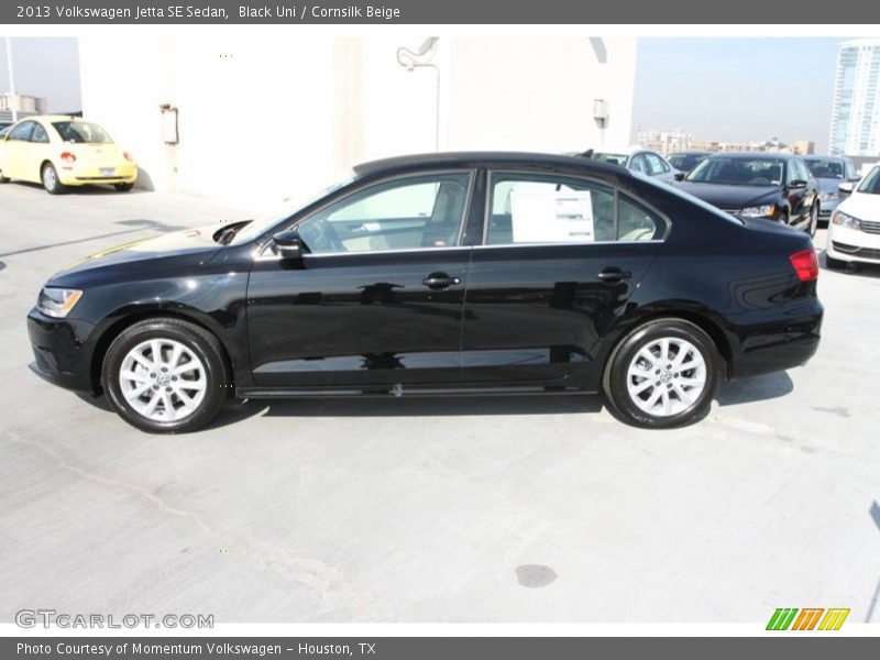 Black Uni / Cornsilk Beige 2013 Volkswagen Jetta SE Sedan