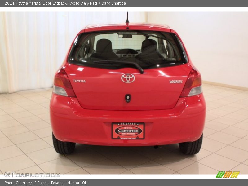 Absolutely Red / Dark Charcoal 2011 Toyota Yaris 5 Door Liftback