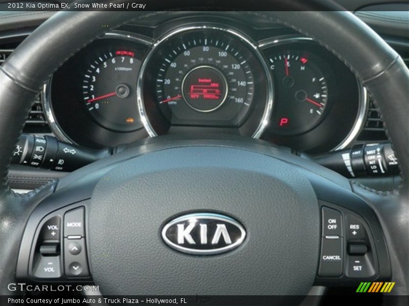 Snow White Pearl / Gray 2012 Kia Optima EX