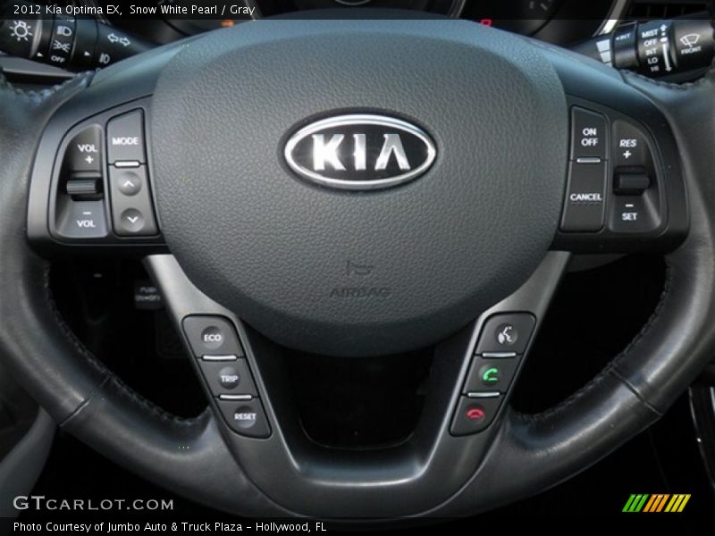 Snow White Pearl / Gray 2012 Kia Optima EX