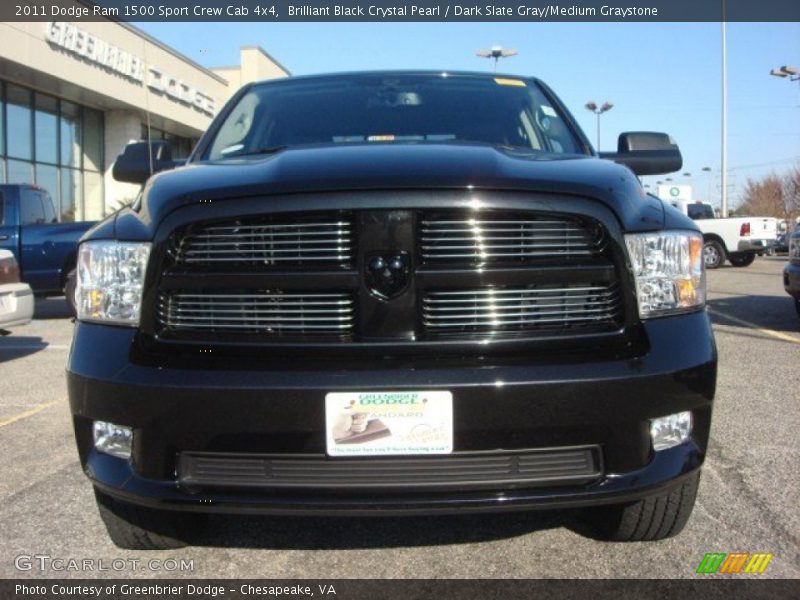 Brilliant Black Crystal Pearl / Dark Slate Gray/Medium Graystone 2011 Dodge Ram 1500 Sport Crew Cab 4x4