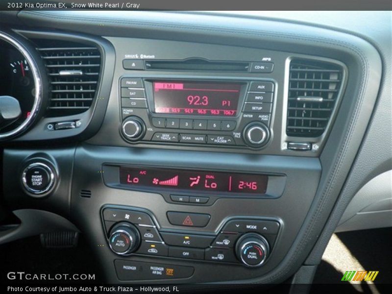 Snow White Pearl / Gray 2012 Kia Optima EX