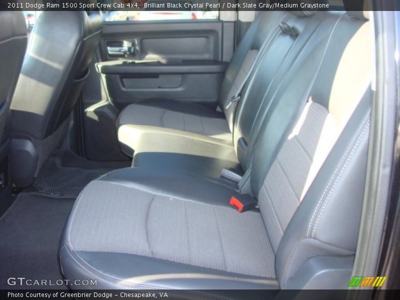 Brilliant Black Crystal Pearl / Dark Slate Gray/Medium Graystone 2011 Dodge Ram 1500 Sport Crew Cab 4x4