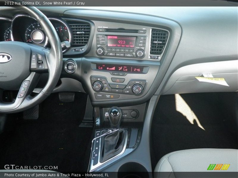 Snow White Pearl / Gray 2012 Kia Optima EX