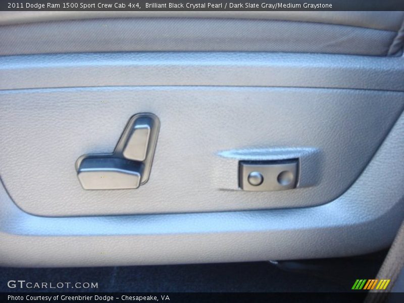 Brilliant Black Crystal Pearl / Dark Slate Gray/Medium Graystone 2011 Dodge Ram 1500 Sport Crew Cab 4x4