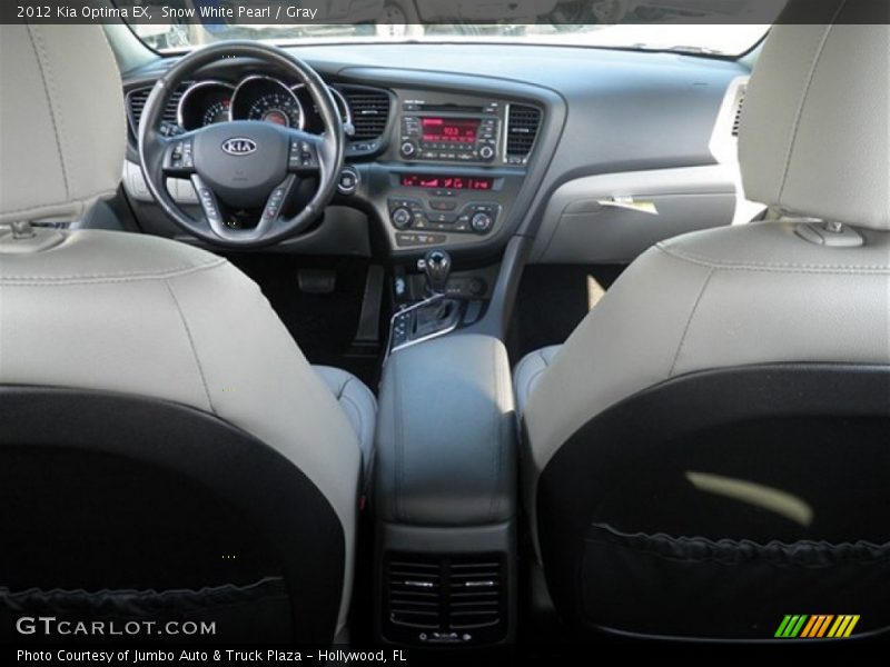 Snow White Pearl / Gray 2012 Kia Optima EX