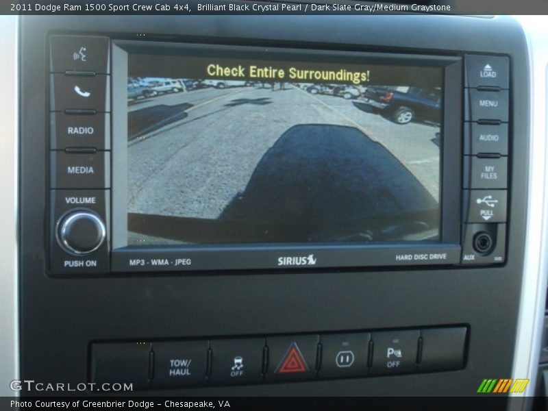 Brilliant Black Crystal Pearl / Dark Slate Gray/Medium Graystone 2011 Dodge Ram 1500 Sport Crew Cab 4x4