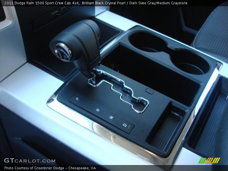 Brilliant Black Crystal Pearl / Dark Slate Gray/Medium Graystone 2011 Dodge Ram 1500 Sport Crew Cab 4x4