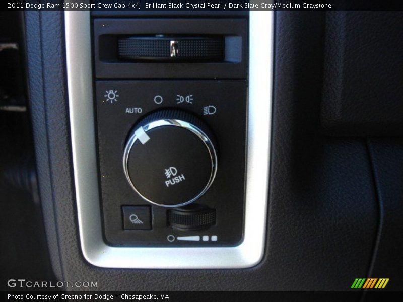 Brilliant Black Crystal Pearl / Dark Slate Gray/Medium Graystone 2011 Dodge Ram 1500 Sport Crew Cab 4x4