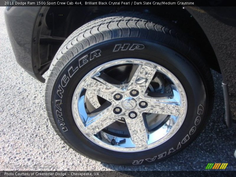 Brilliant Black Crystal Pearl / Dark Slate Gray/Medium Graystone 2011 Dodge Ram 1500 Sport Crew Cab 4x4