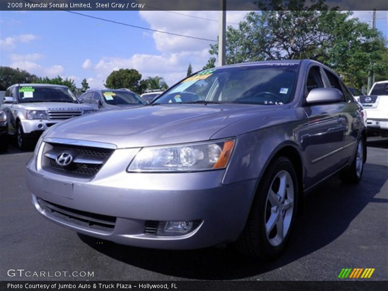 Steel Gray / Gray 2008 Hyundai Sonata Limited