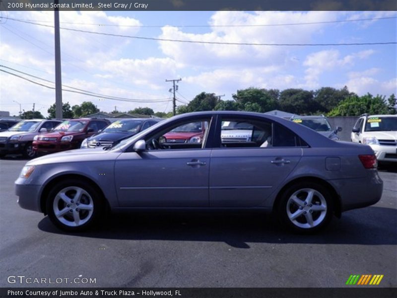 Steel Gray / Gray 2008 Hyundai Sonata Limited