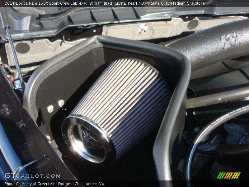 Brilliant Black Crystal Pearl / Dark Slate Gray/Medium Graystone 2011 Dodge Ram 1500 Sport Crew Cab 4x4