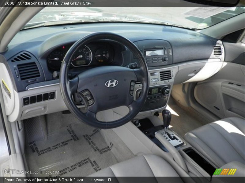 Steel Gray / Gray 2008 Hyundai Sonata Limited