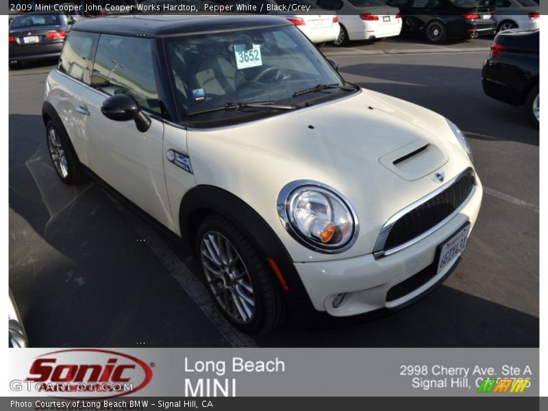 Pepper White / Black/Grey 2009 Mini Cooper John Cooper Works Hardtop