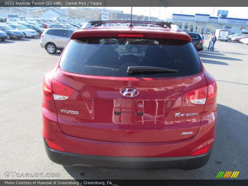 Garnet Red / Taupe 2013 Hyundai Tucson GLS AWD