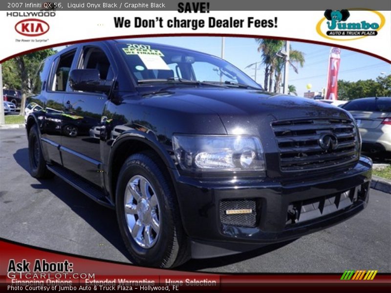 Liquid Onyx Black / Graphite Black 2007 Infiniti QX 56