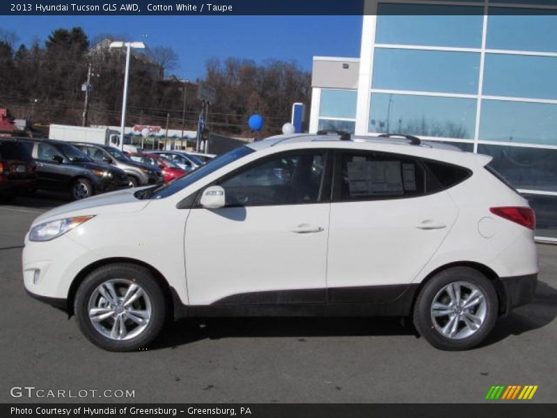 Cotton White / Taupe 2013 Hyundai Tucson GLS AWD
