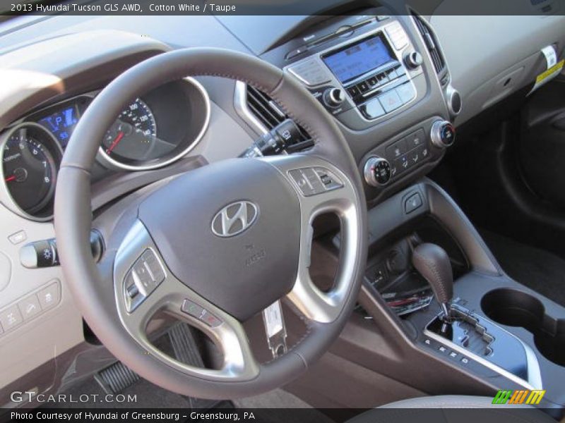 Cotton White / Taupe 2013 Hyundai Tucson GLS AWD