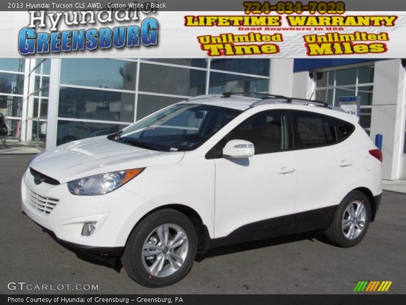 Cotton White / Black 2013 Hyundai Tucson GLS AWD