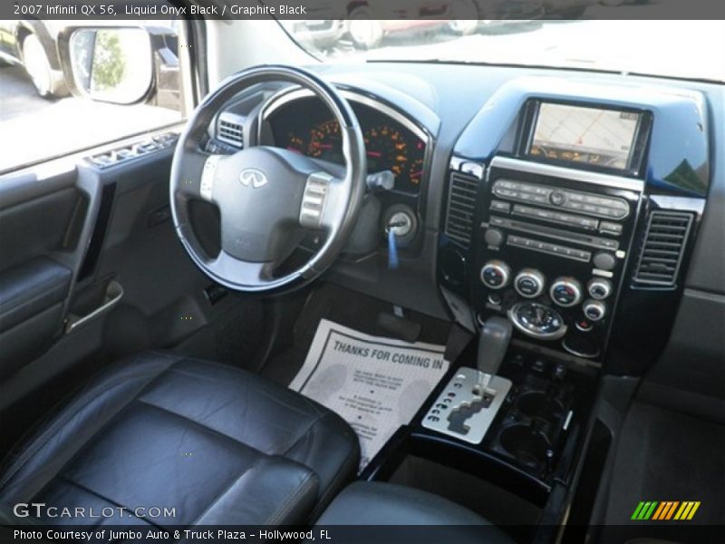 Liquid Onyx Black / Graphite Black 2007 Infiniti QX 56
