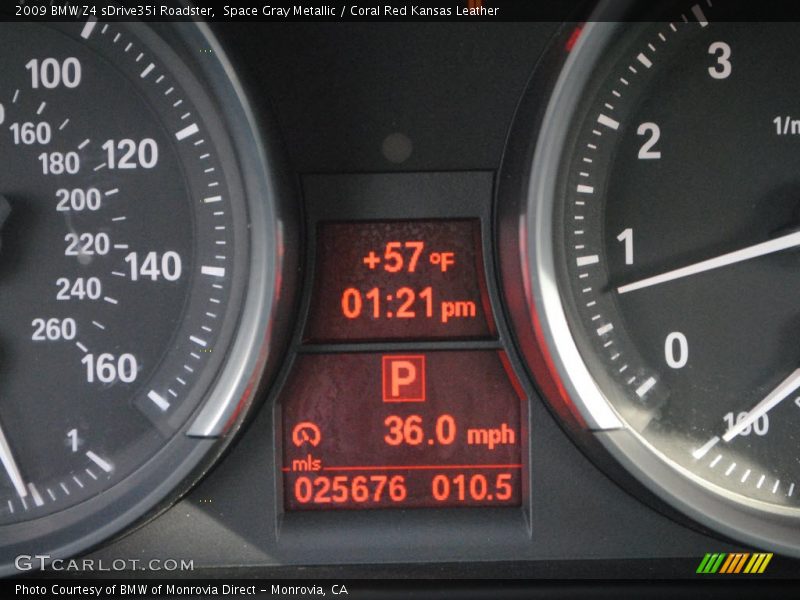 Space Gray Metallic / Coral Red Kansas Leather 2009 BMW Z4 sDrive35i Roadster