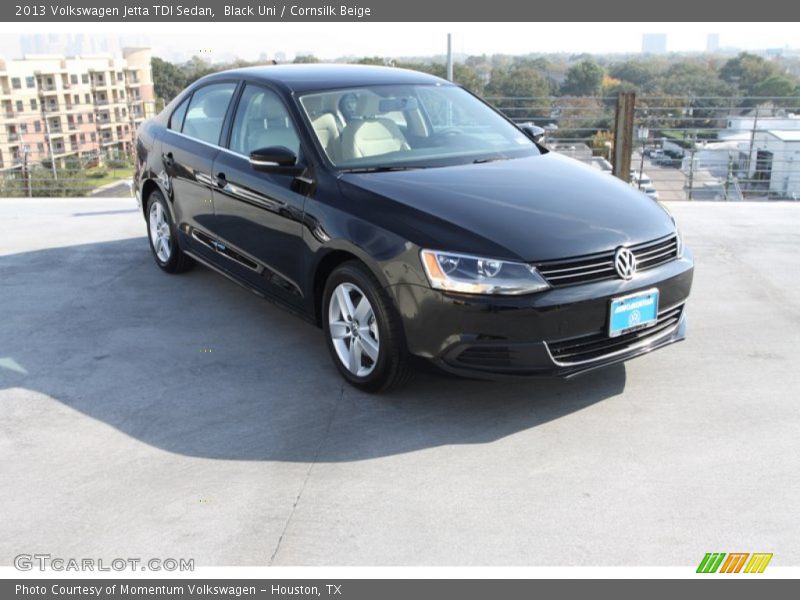 Black Uni / Cornsilk Beige 2013 Volkswagen Jetta TDI Sedan