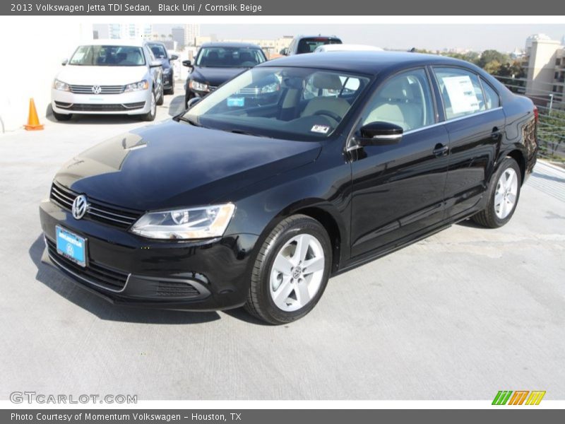 Black Uni / Cornsilk Beige 2013 Volkswagen Jetta TDI Sedan
