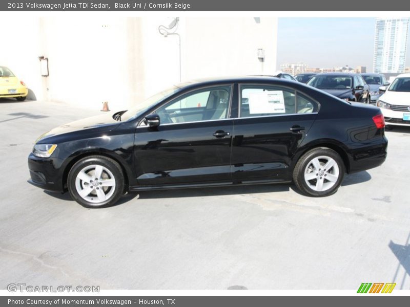 Black Uni / Cornsilk Beige 2013 Volkswagen Jetta TDI Sedan