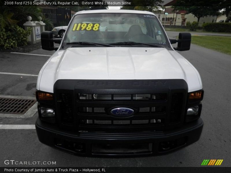 Oxford White / Medium Stone 2008 Ford F250 Super Duty XL Regular Cab