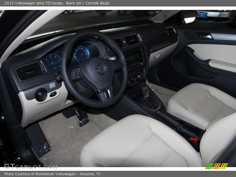 Black Uni / Cornsilk Beige 2013 Volkswagen Jetta TDI Sedan