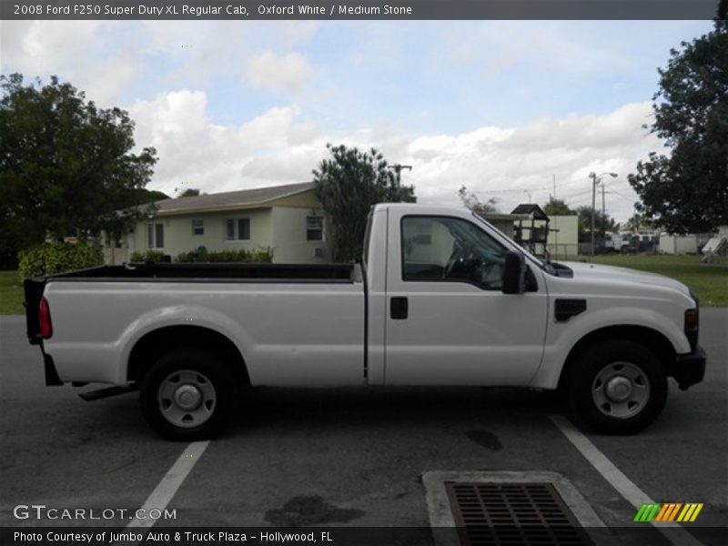 Oxford White / Medium Stone 2008 Ford F250 Super Duty XL Regular Cab