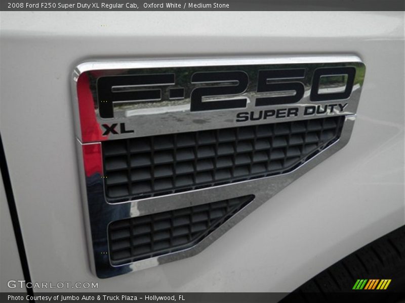 Oxford White / Medium Stone 2008 Ford F250 Super Duty XL Regular Cab