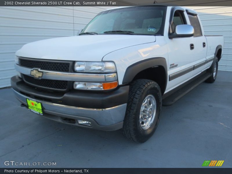 Summit White / Tan 2002 Chevrolet Silverado 2500 LT Crew Cab