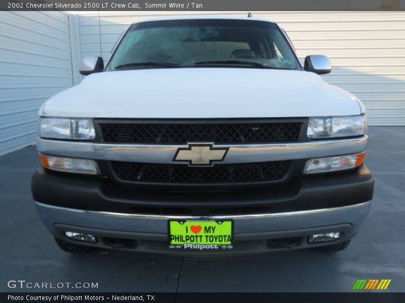 Summit White / Tan 2002 Chevrolet Silverado 2500 LT Crew Cab